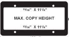 Premium Dura-frame License Plate Frame (5/16"X11 1/4" Imprint Areas)
