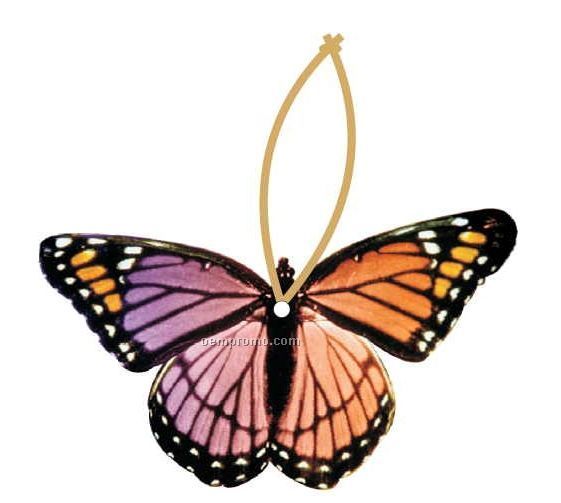 Purple & Pink Butterfly Ornament W/ Mirrored Back (12 Square Inch)