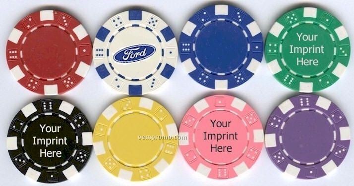 Striped Dice Design Poker Chips
