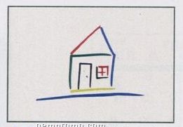 House Outline Blank Note 3 1/2"X5" Everyday Greeting Card