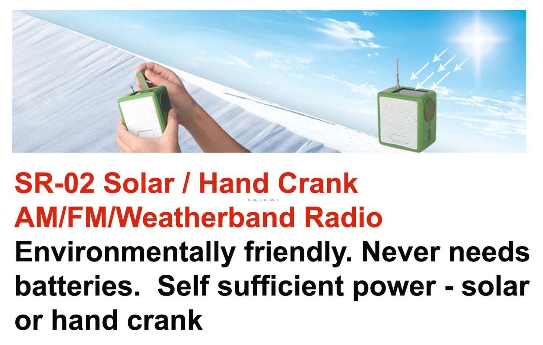Solar Powered / Hand Crank AM/FM / Weatherband Radio