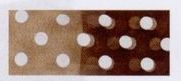 1-1/2"X25 Yards Sheer Chocolate Brown Ribbons W/ White Dots