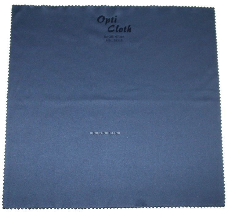 Deluxe 10" X 10" Blue Opticloth With Laser "Engraved" Imprint