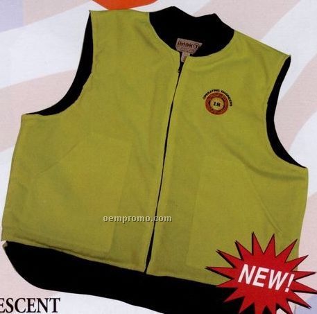 Lined Fluorescent Green Safety Vest (2xl)