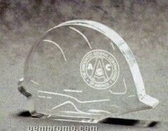 Acrylic Paperweight Up To 12 Square Inches / Construction Hardhat