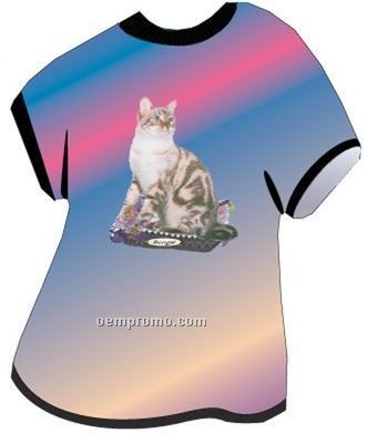 Bengal Cat T Shirt Acrylic Coaster W/ Felt Back