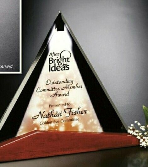 Crystal Illumachrome Parkdale Triangle Award (9"X7"X2")