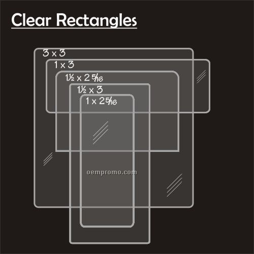 Decal - Clear (1"X2 5/16")