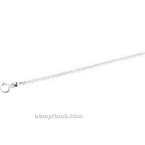 Ladies' 7" 14kw 1-1/2mm Beveled Herringbone Chain Bracelet