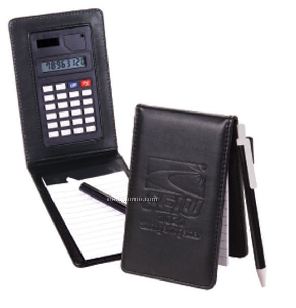 Memo Pad Holder W/Jotter Pad & Calculator