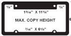 Premium Dura-frame License Plate Frame (1 5/16"X11 1/4" Top Imprint Area)