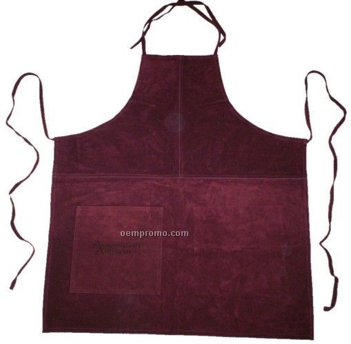 Suede Apron (Full Size) - Hot Branded (Burgundy)