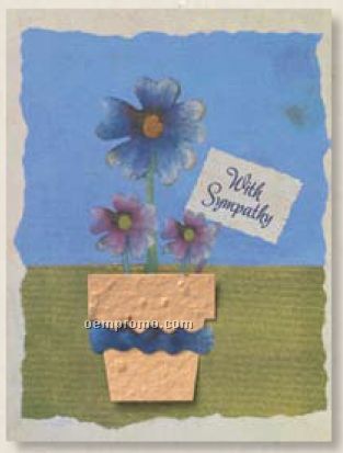 Sympathy Card With Flower Pot Seed Decoration