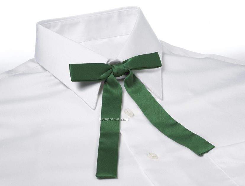 Wolfmark Kentucky Colonel Polyester Satin Clip-on Tie - Kelly Green