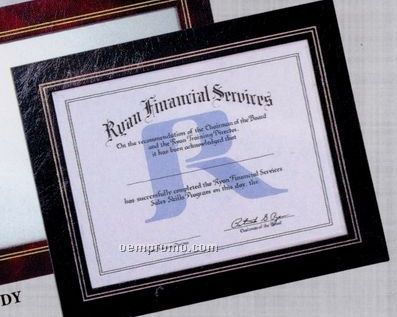 13 1/4"X10" Leatherette Certificate Frame