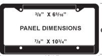 Die Cast Metal License Plate Frame (3/8"X6 5/16" Top Imprint Area)