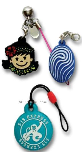 Pvc Bendable Cell Phone Charm (1 1/2
