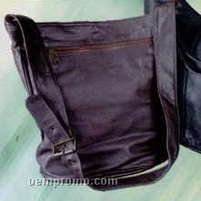 Top Quality Leather Handbag Bucket Style With Back Zip Pocket