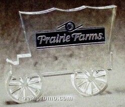 Acrylic Paperweight Up To 12 Square Inches / Covered Wagon