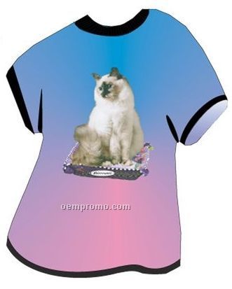 Birman Cat T Shirt Acrylic Coaster W/ Felt Back