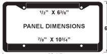 Die Cast Metal License Plate Frame (1/2"X6 3/8" Top Imprint Area)