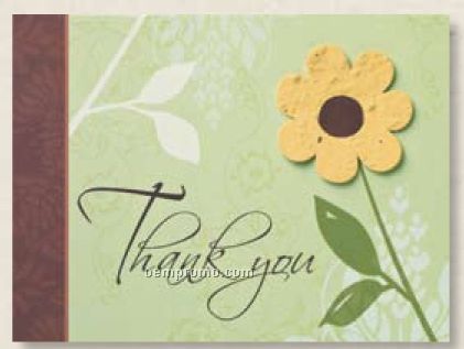 Thank You Card With Flower Seed Paper Decoration