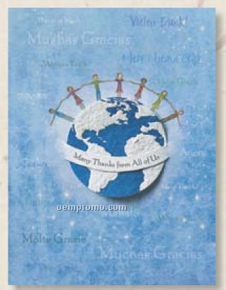 "Many Thanks From All Of Us" Card With Earth Seed Decoration