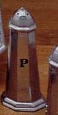 4-1/4" Octagonal Salt And Pepper Shakers Lustra Series
