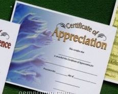 Appreciation Stock Certificate W/ Clapping Hands Photo