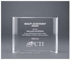 Crescent Crystal Clear Acrylic Award / Freestanding Curve (5