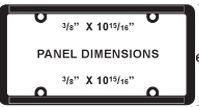 Die Cast Metal License Plate Frame (3/8"X10 15/16" Top Imprint Area)
