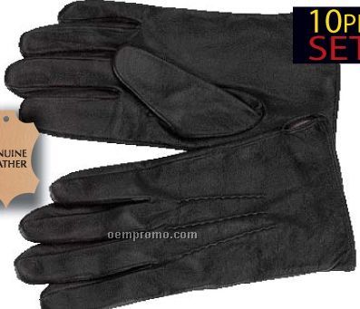 Giovanni Navarre 10 Pair Of Genuine Leather Men's Dress Gloves