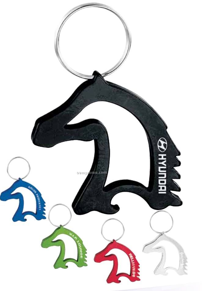 Horse Head Shaped Bottle/ Can Opener With Keychain