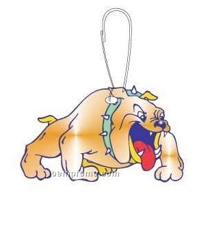 Bulldog Mascot Zipper Pull