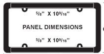 Die Cast Metal License Plate Frame (5/8"X10 9/16" Top Imprint Area)