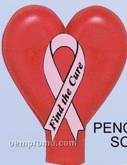 Pencil Topper Screened Heart Eraser