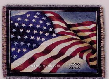 Tapestry Stock Woven Throws - U.s. Flag (53