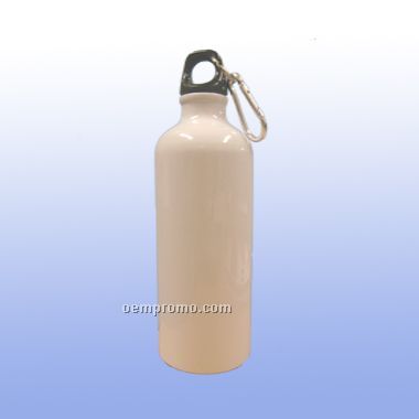 22 Oz Aluminum Sports Water Bottle W/Carabiner (Screened) - Assorted