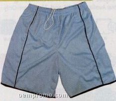 Cool Mesh Adult Shorts W/ Contrasting Trim & 9" Inseam (S-xl)