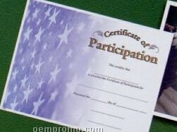 Participation Stock Certificate W/ Star Background