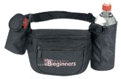 Poly Fanny Pack W/ Bottle Holder & Cell Phone Pouch