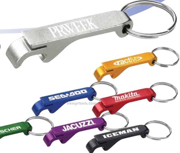 Aluminum Bottle/ Can Opener With Key Ring