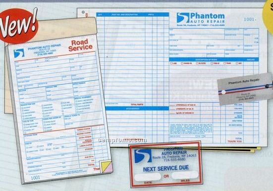 Automotive Starter Kit With Repair Order Forms And Key Tags
