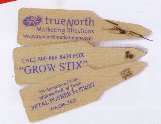 Flower & Vegetable Grow Stix With Natural Wood Base