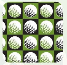 Golf Graphic Stock Design Gift Wrap Roll W/ Cutter Box