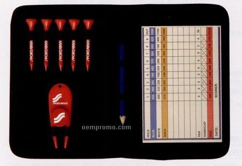 Scorecard Wallet Pro Pack W/ Divot Ball Marker & 5 Golf Tees
