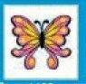 Stock Temporary Tattoo - Curly Tail Orange Butterfly (2"X2")