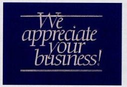 We Appreciate Your Business 3 1/2"X5" Everyday Greeting Card