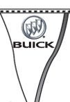 60' Stock Plasticloth Authorized Dealer Pennants - Buick