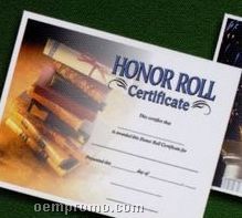 Honor Roll Stock Certificate W/ Books & Diploma Photo
